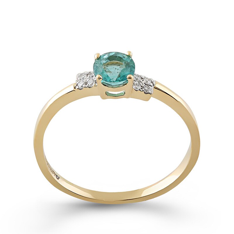 Inel Deruvo Aur 18k Diamante, Smarald, 55 R31969-EMDY