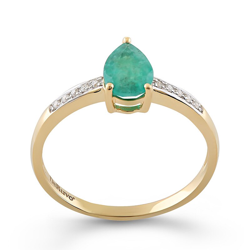 Inel Deruvo Aur 18k Diamante, Smarald, 53 R31399-EMDY