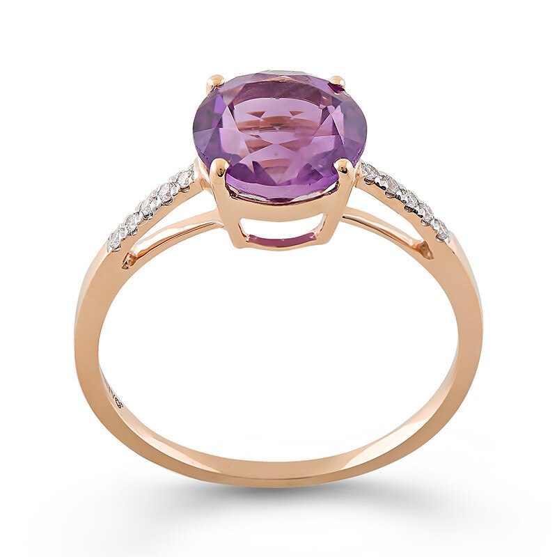 Inel Deruvo Aur 18k Diamante, Ametist, 52 R30201-AMDR