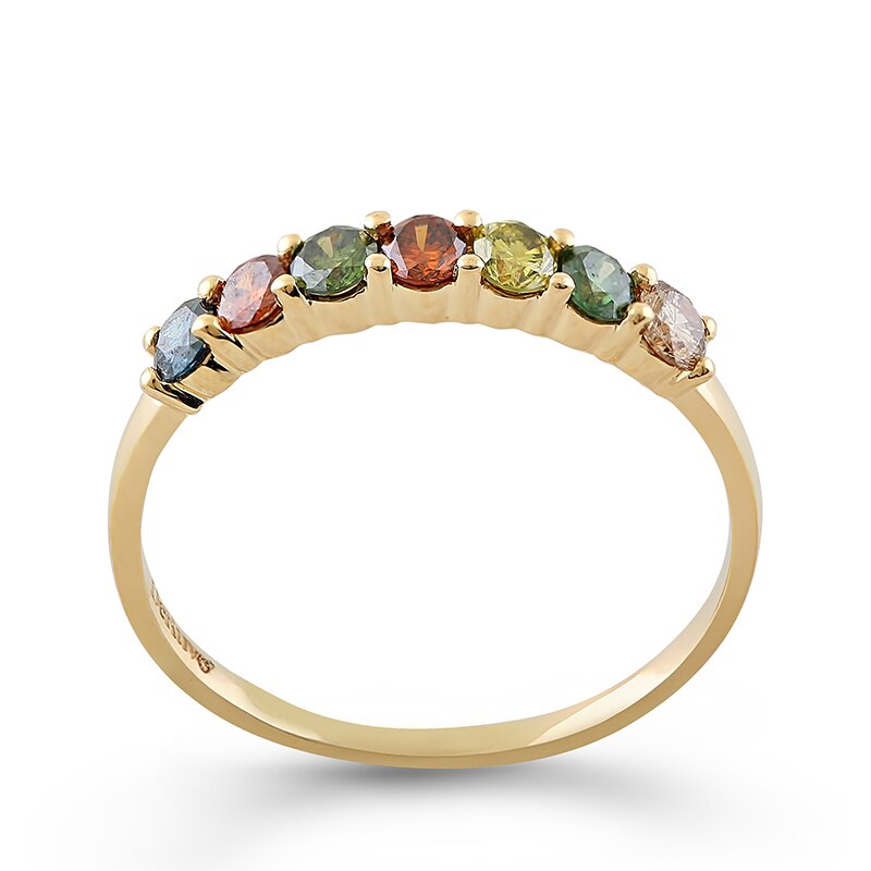 Inel Deruvo Aur 18k Diamante Multicolore, 54 R31858-Y