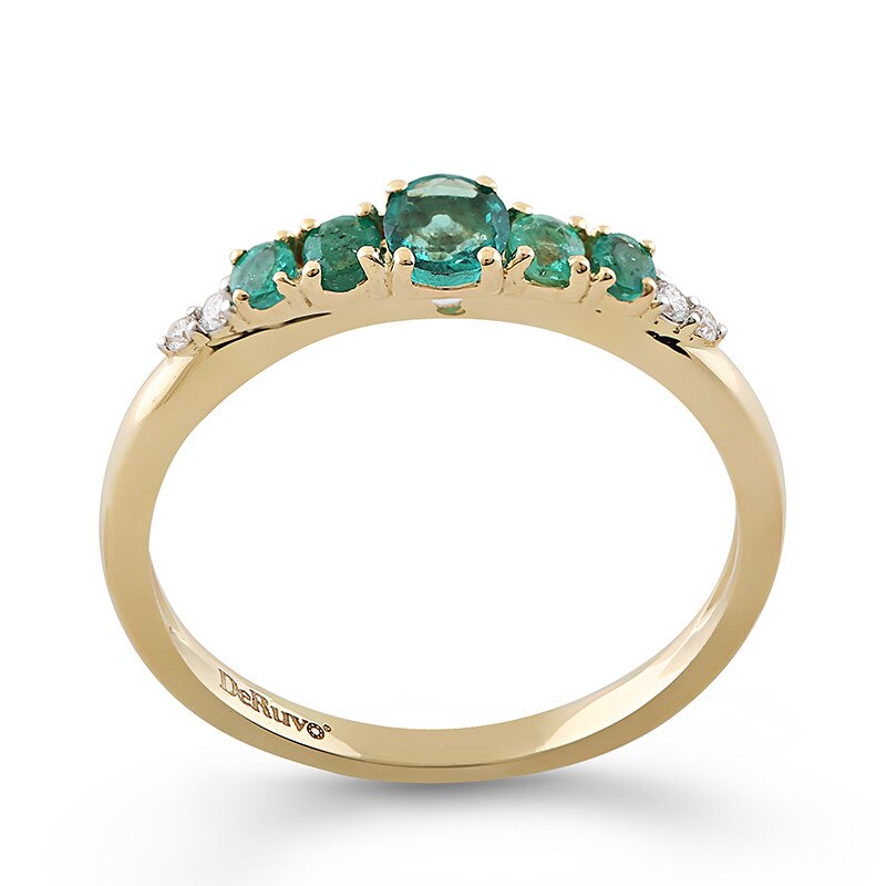 Inel Deruvo Aur 18k Diamante, Smaralde, 54 R32566-EMDY