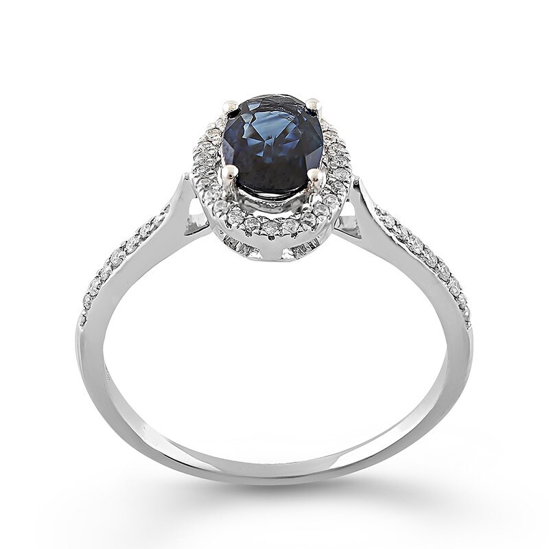 Inel Deruvo Aur 18k Diamante, Safir, 54 R35699-SADW