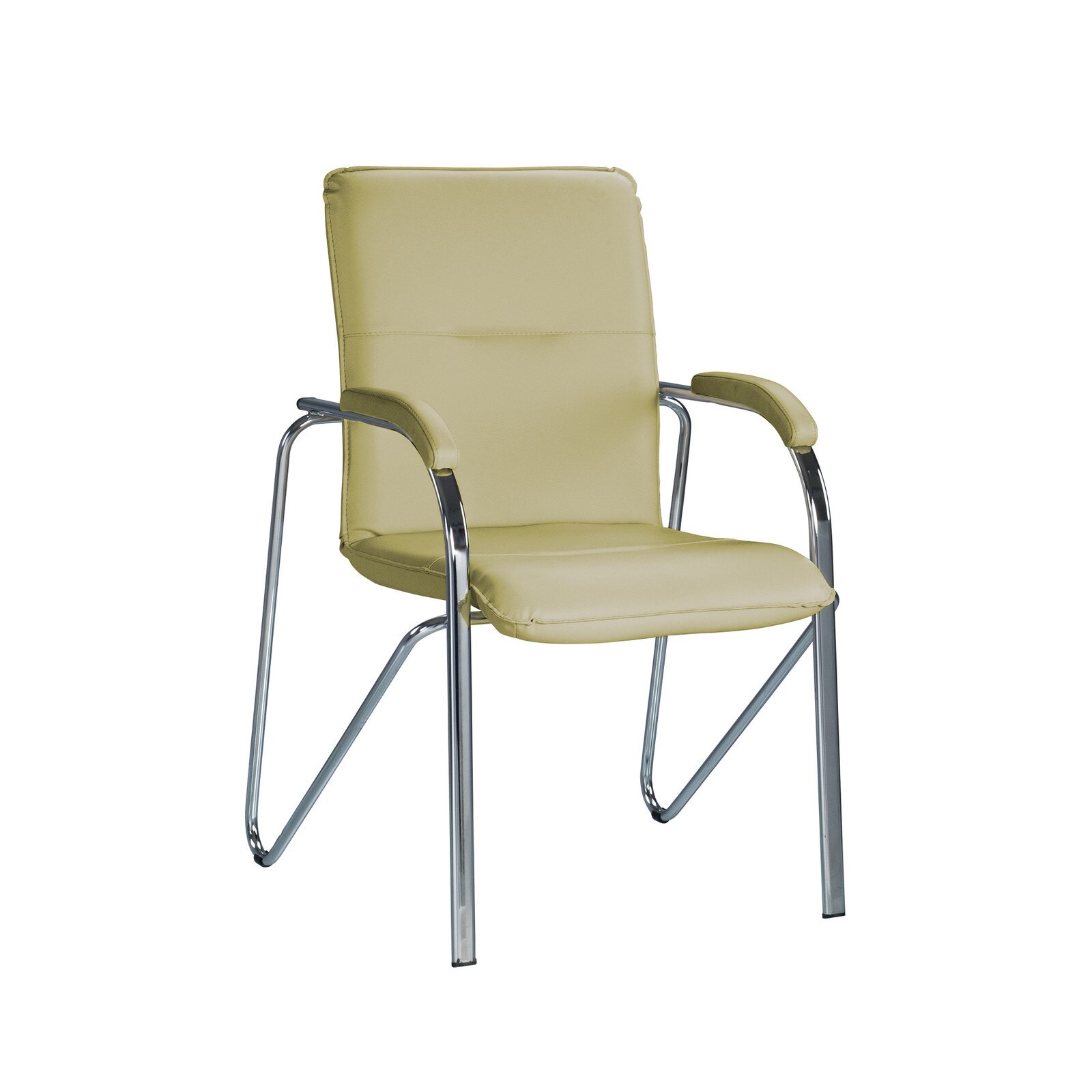 Scaun vizitator SAMBA Soft, Oliv piele ecologica, Ergonica