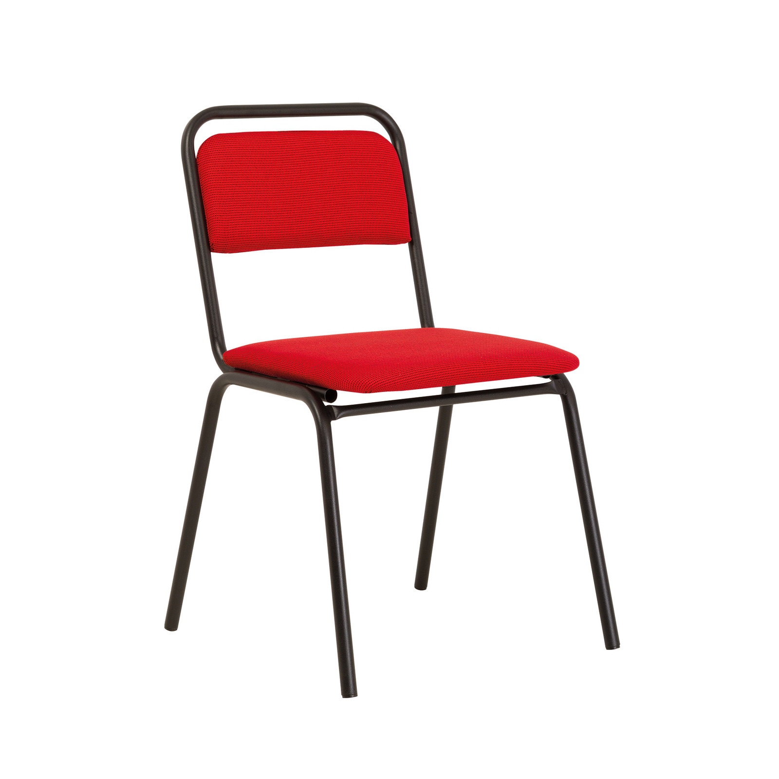 Scaun vizitator VISITOR, Rosu-negru stofa cagliari