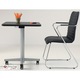 Scaun vizitator TASK CF CHROME, Maro piele ecologica