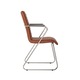 Scaun vizitator TASK CF CHROME, Maro piele ecologica