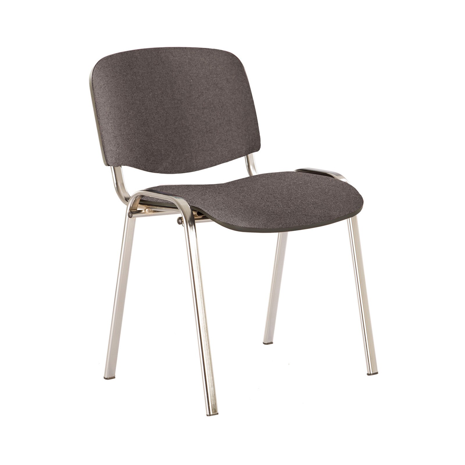 Scaun vizitator ISO CHROME, Negru-gri stofa cagliari