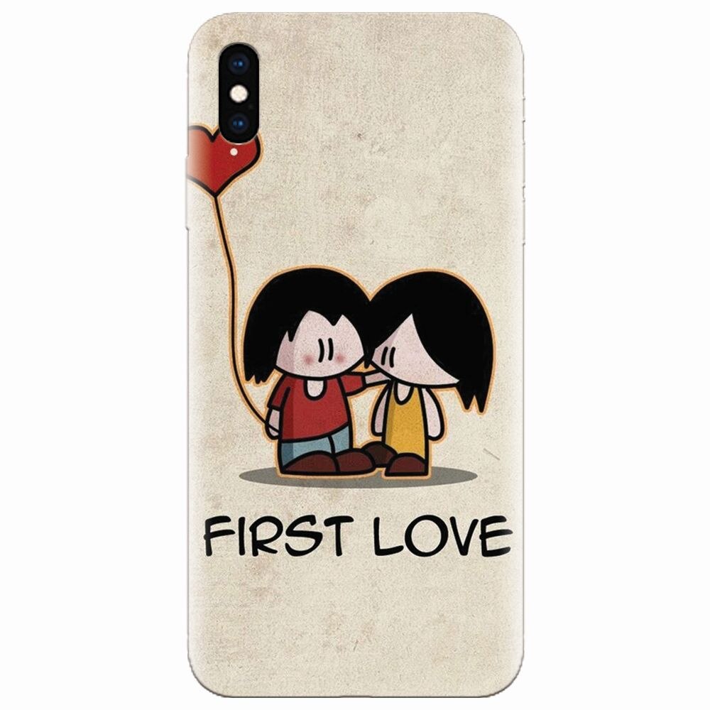 Husa silicon pentru Apple Iphone XS, First Love Great Lock Screen