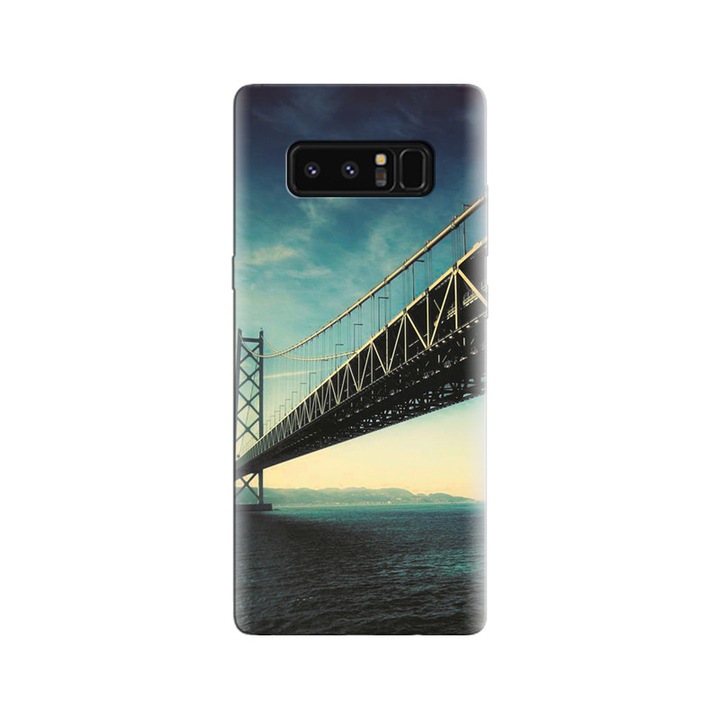 Силиконов калъф, съвместим с Samsung Galaxy Note 8 - Large High Quality Bridge Architectures модел
