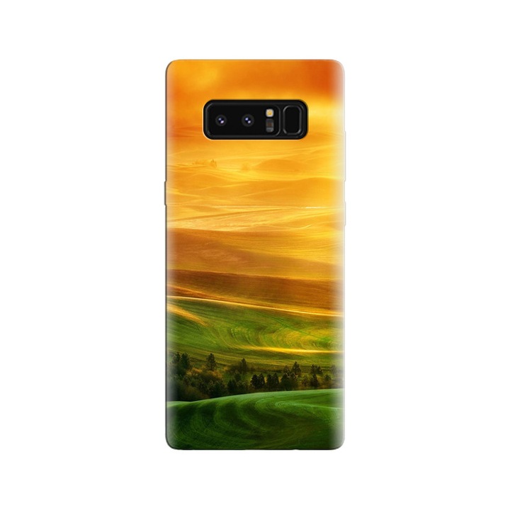 Силиконов кейс съвместим с Samsung Galaxy Note 8 - Htc One X Full Hd Green Fields Sunset модел