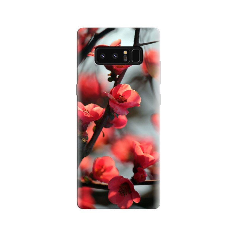 Husa Samsung Note 8 Red Cherry Blossom Flowers Macro