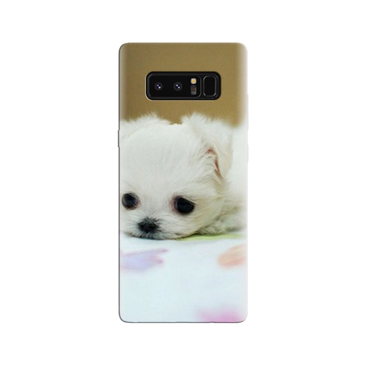 Husa din silicon compatibila cu Samsung Galaxy Note 8 - model Puppies