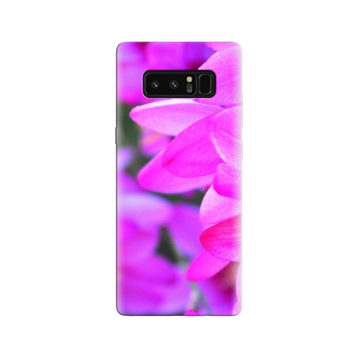 Husa din silicon compatibila cu Samsung Galaxy Note 8 - model Purple Flower Petals Macro