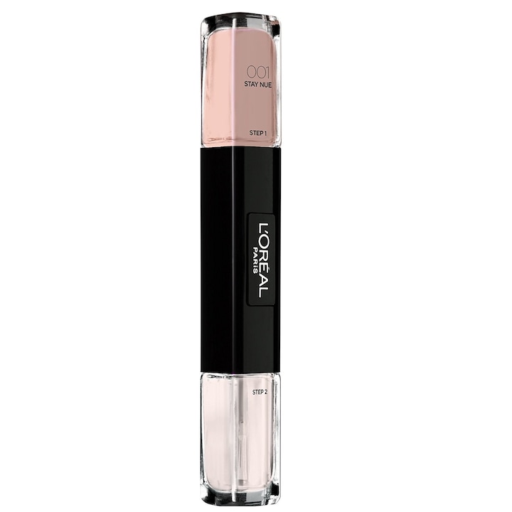 Oja 2 in 1 Gel L'oreal Infallible Stay Nue 001, 2 x 5ml
