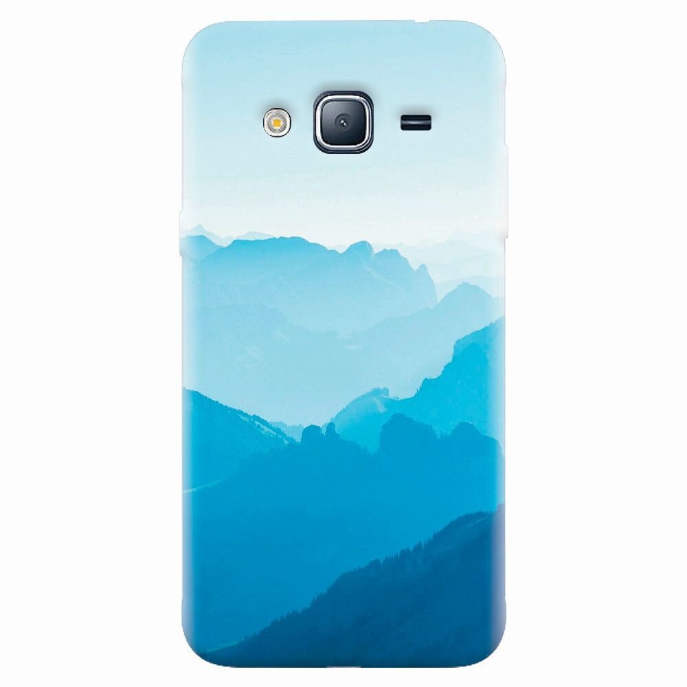Husa silicon pentru Samsung Galaxy J7 2015, Blue Mountain Crests