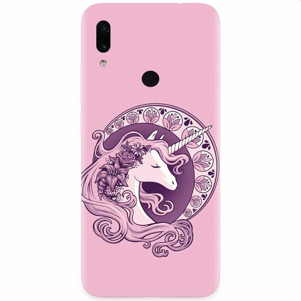 Husa silicon pentru Xiaomi Redmi Note 7, Purple Unicorn