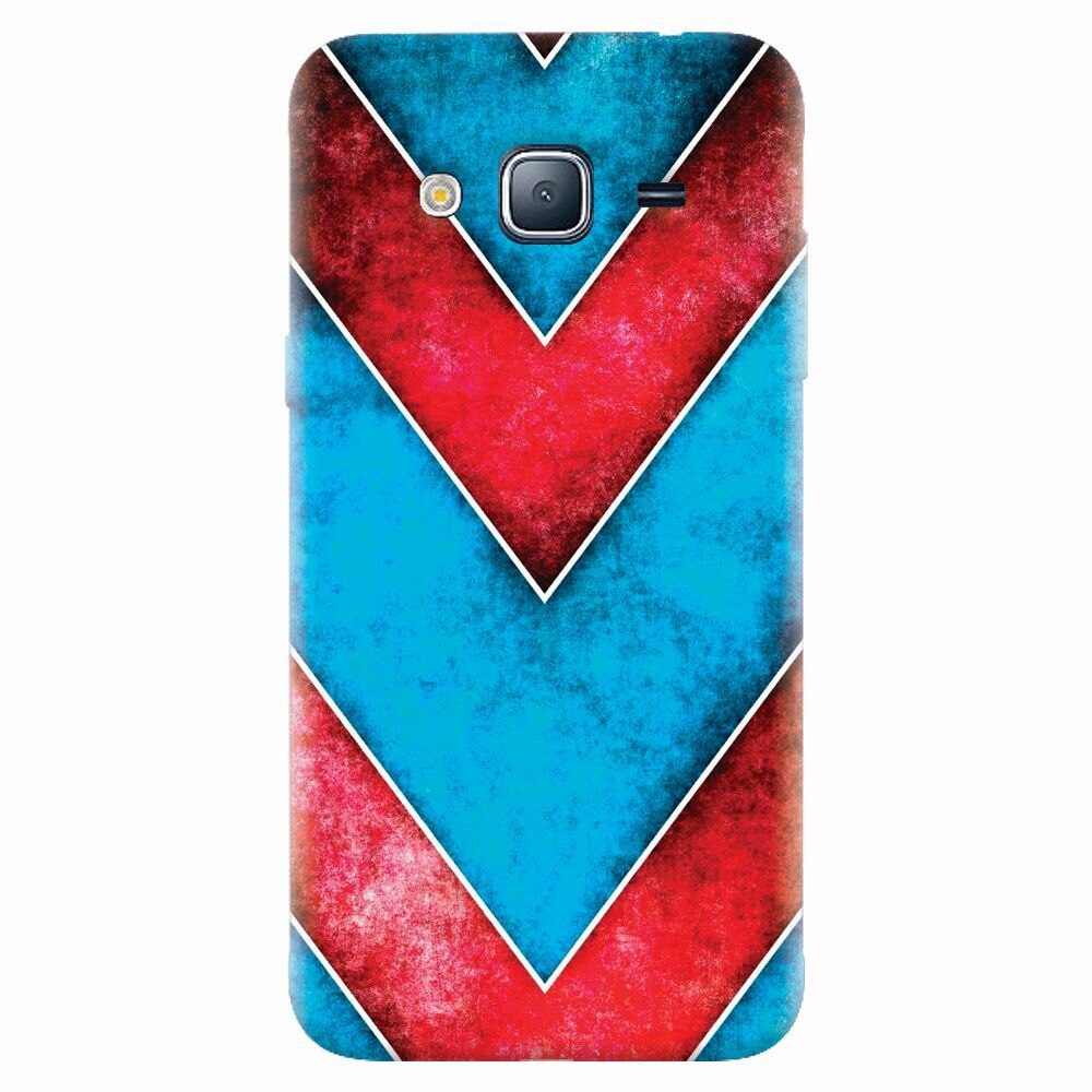 Husa silicon pentru Samsung Galaxy J5 2015, Blue And Red Abstract