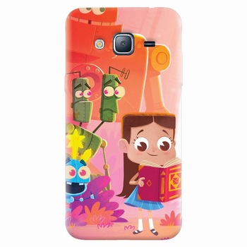 Husa silicon pentru Samsung Galaxy J5 2015, Children Kids Robots Illustration Colorful K Husa silicon pentru Samsung Galaxy J5 2015, Children Kids Robots Illustration Colorful K