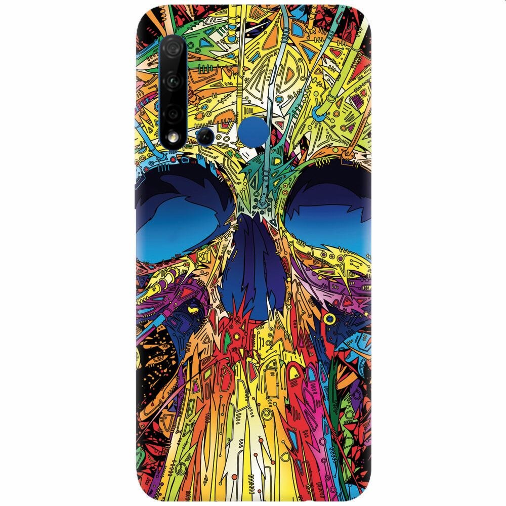 Husa silicon pentru Huawei P20 Lite (2019), Abstract Multicolored Skull