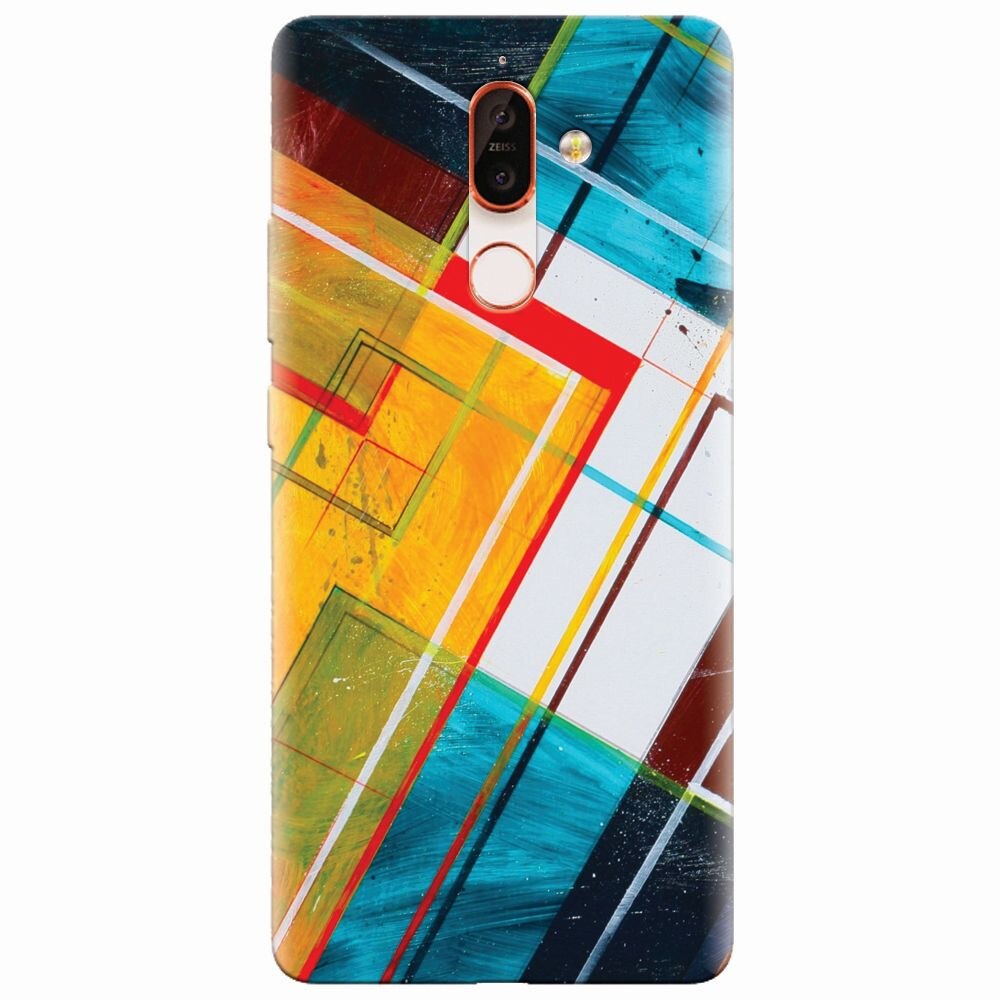 Husa silicon pentru Nokia 7 Plus, Abstraction Color Shape