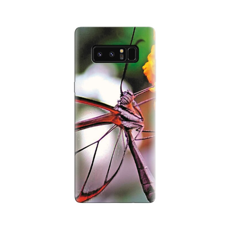 Husa Samsung Note 8 Transparent Butterfly On Flower