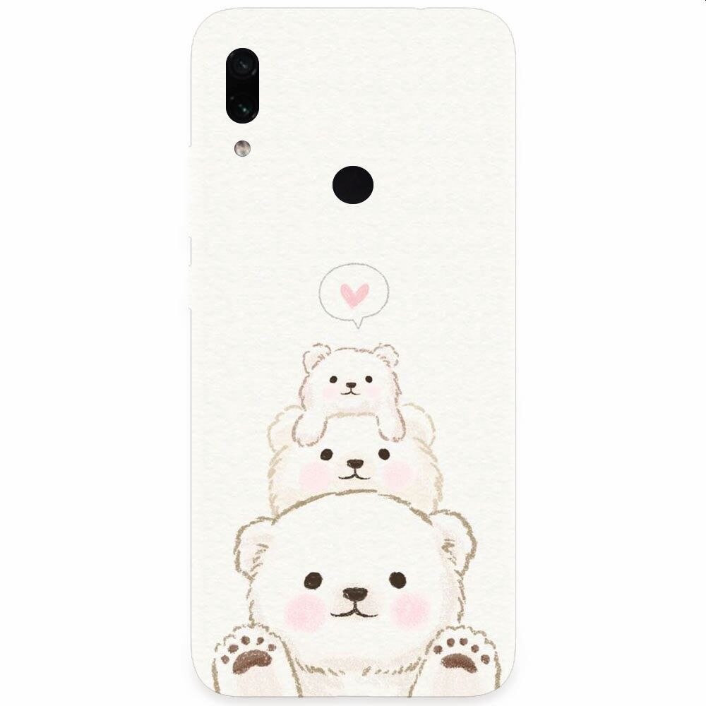 Husa silicon pentru Xiaomi Redmi Note 7, Family Bear