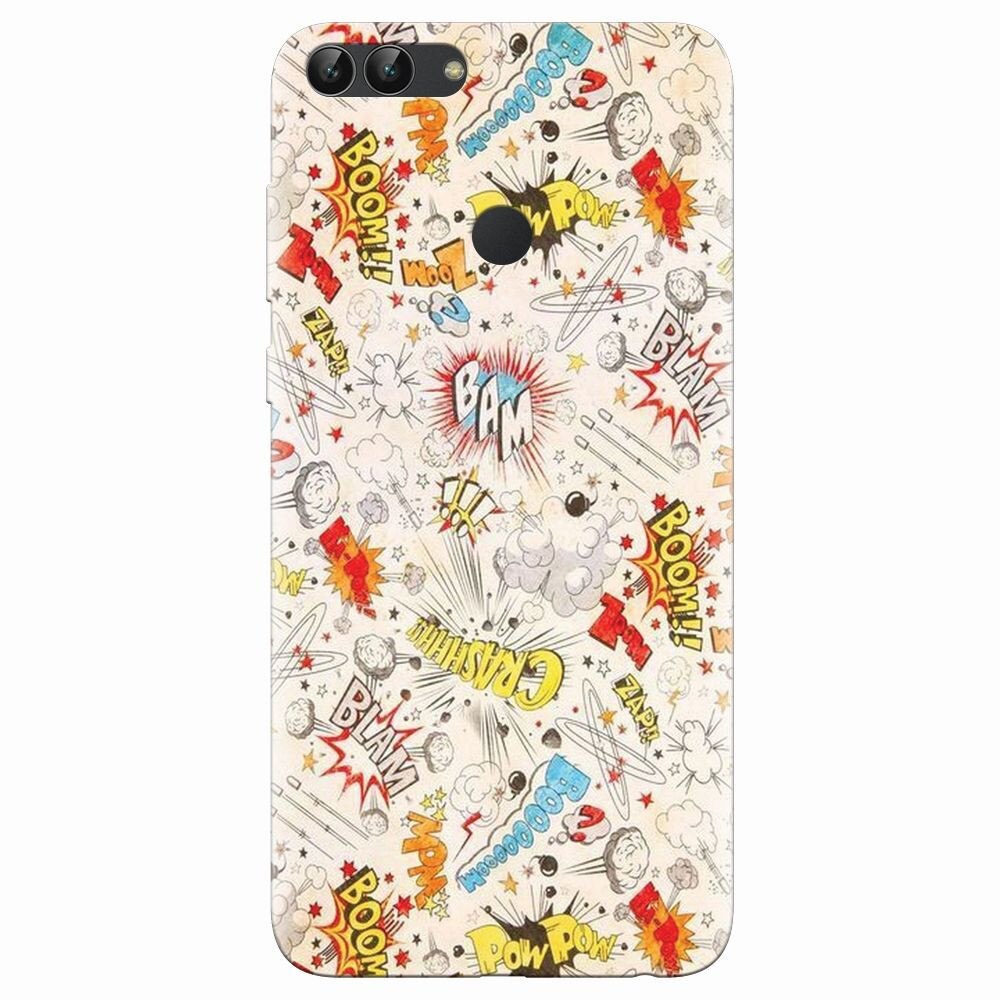 Husa silicon pentru Huawei P Smart, Vintage Comic