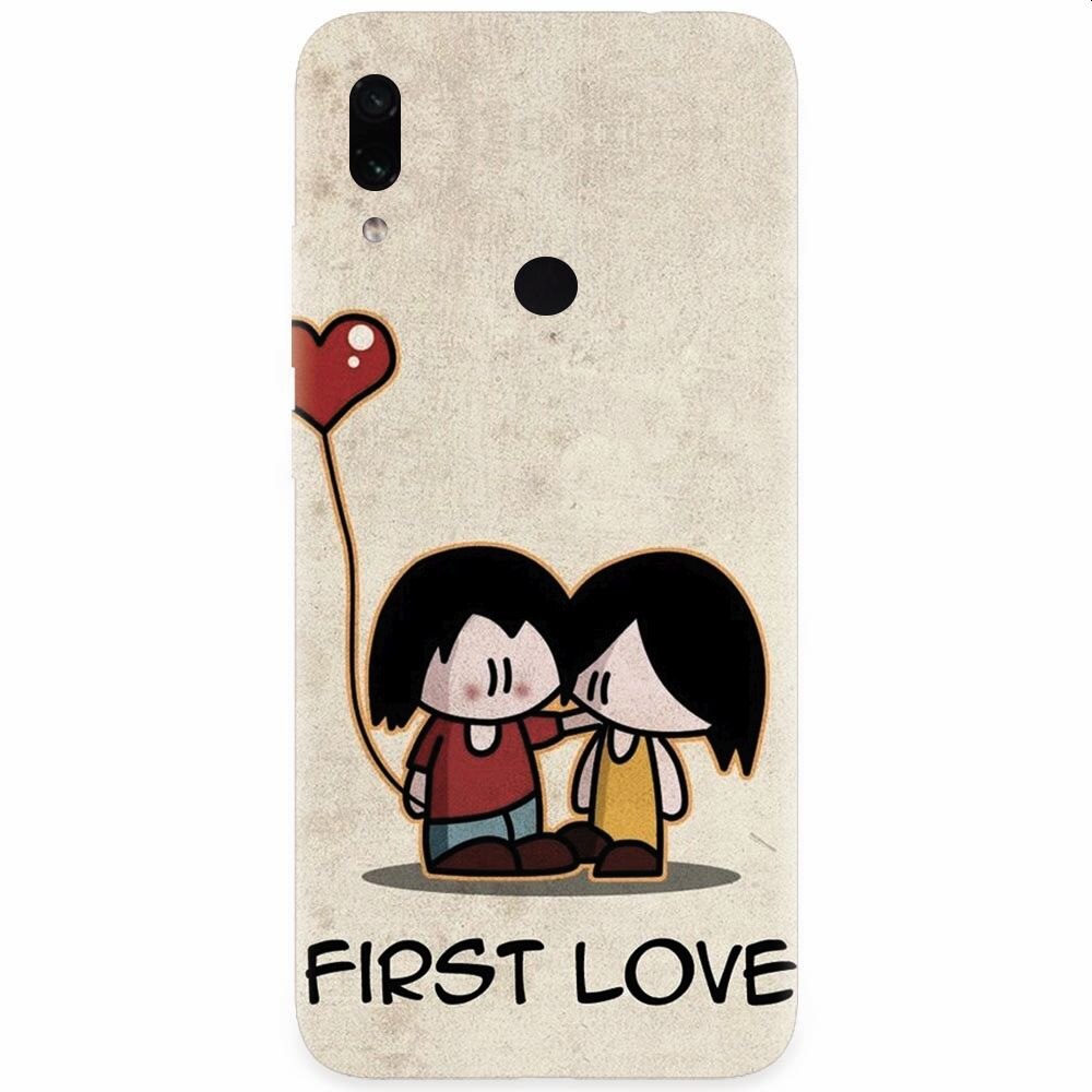 Husa silicon pentru Xiaomi Redmi Note 7, First Love Great Lock Screen