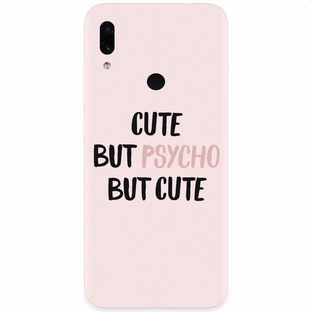 Husa silicon pentru Xiaomi Redmi Note 7, Cute But Psycho