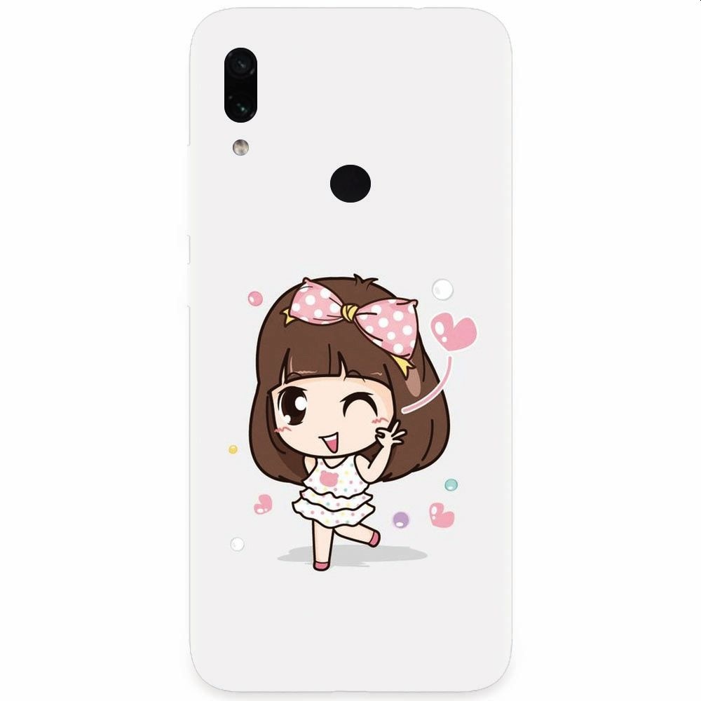 Husa silicon pentru Xiaomi Redmi Note 7, Happy Girl