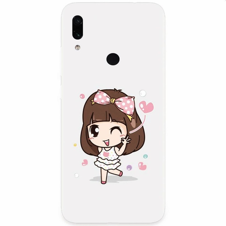 Силиконов кейс за Xiaomi Redmi Note 7, Happy Girl