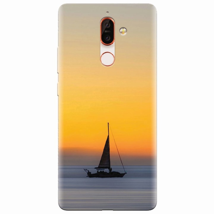 Π‘ΠΈΠ»ΠΈΠΊΠΎΠ½ΠΎΠ² ΠΊΠ΅ΠΉΡ Π·Π° Nokia 7 Plus, Wind Sail Boat Ocean Sunset