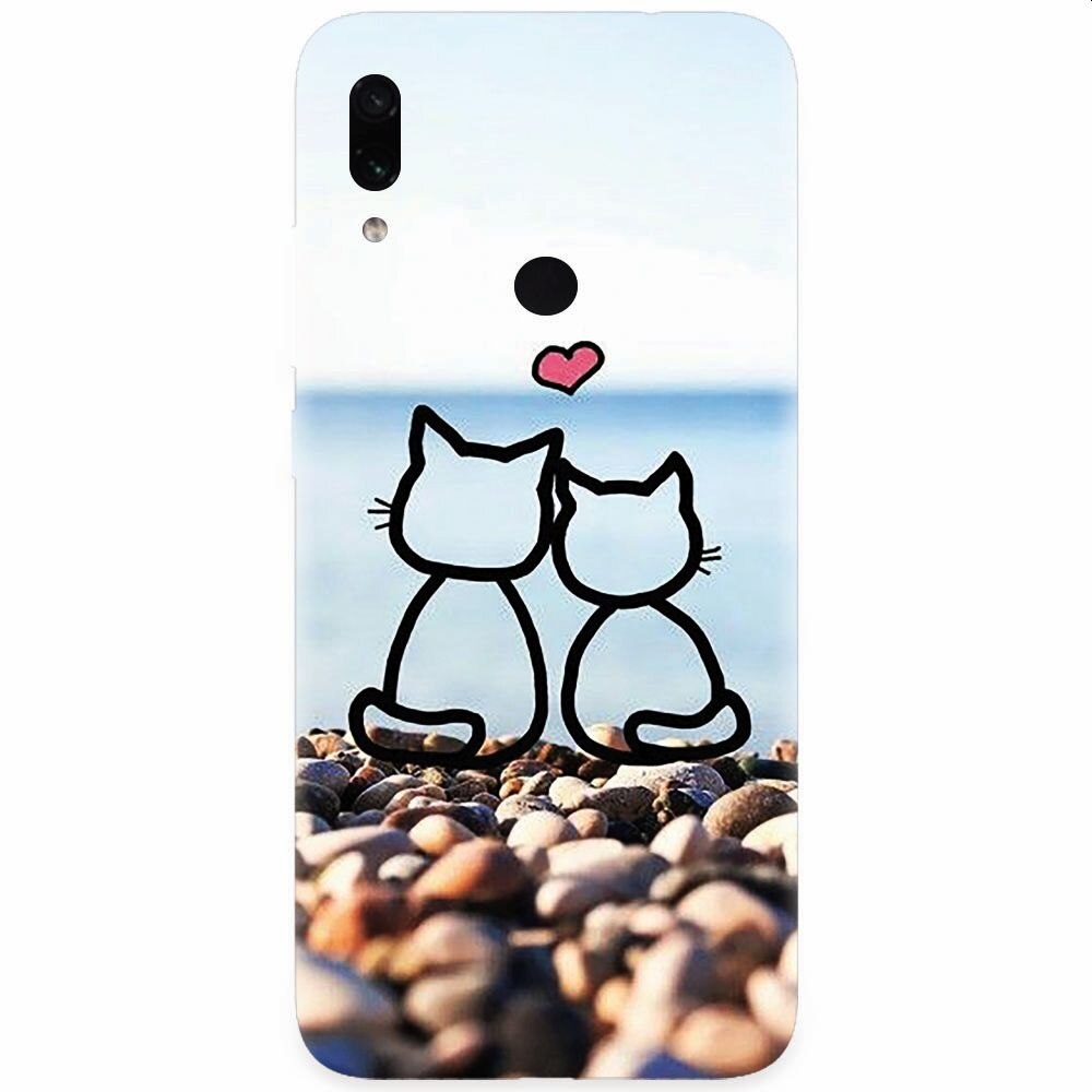 Husa silicon pentru Xiaomi Redmi Note 7, In Love Cats