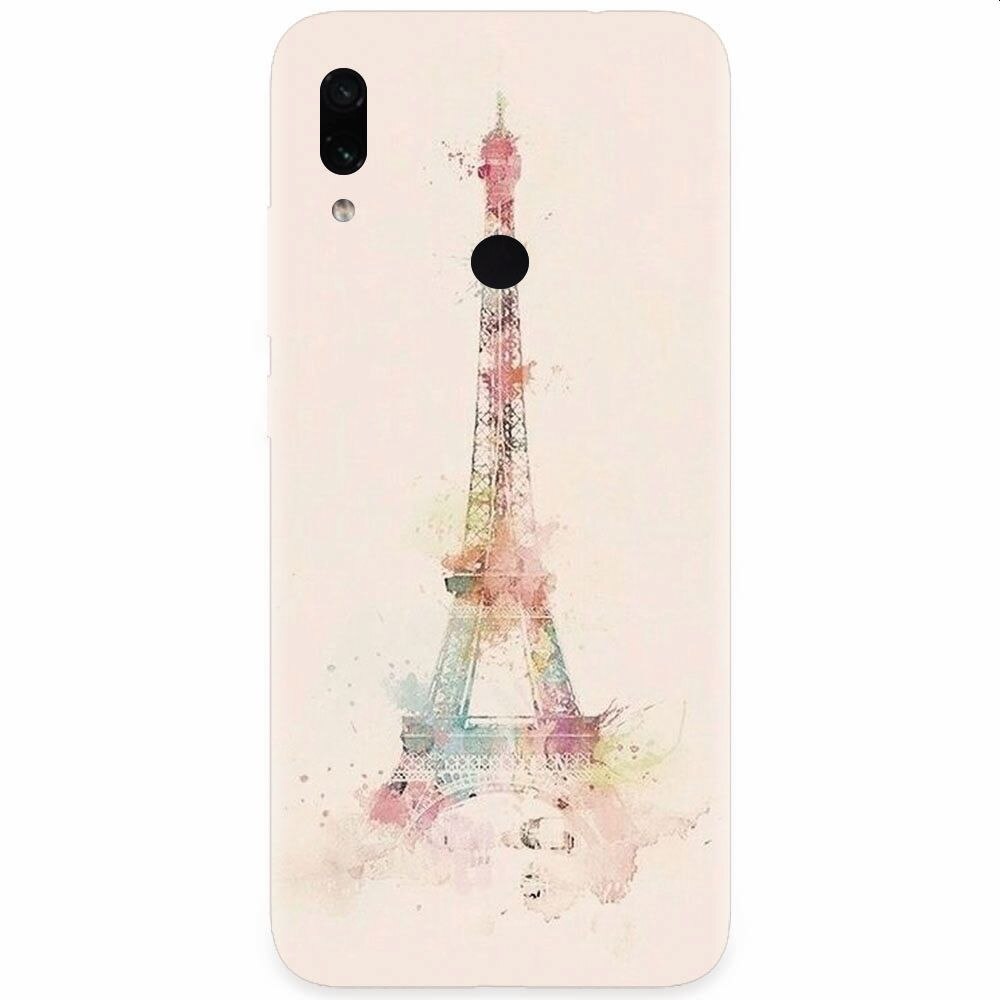 Husa silicon pentru Xiaomi Redmi Note 7, Eiffel Tower 001