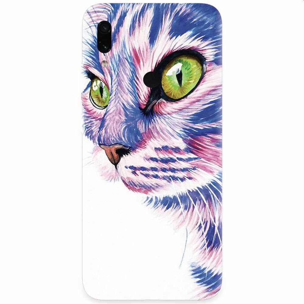 Husa silicon pentru Xiaomi Redmi Note 7, Colorfull Cat