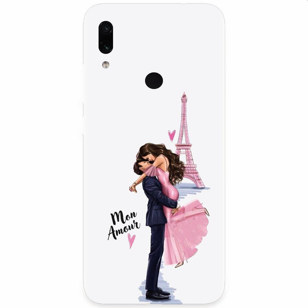 Husa silicon pentru Xiaomi Redmi Note 7, Paris Love Mon Amour