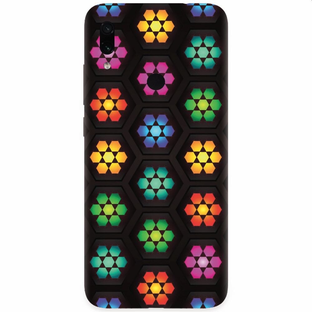 Husa silicon pentru Xiaomi Redmi Note 7, Kaleidoscope Mosaic Patterns
