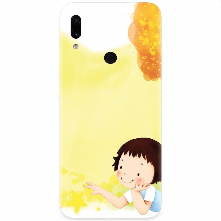 Силиконов калъф за Xiaomi Redmi Note 7, Child Autumn Paint Hd