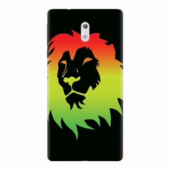 Husa silicon pentru Nokia 3, Rasta Color Lion Husa silicon pentru Nokia 3, Rasta Color Lion