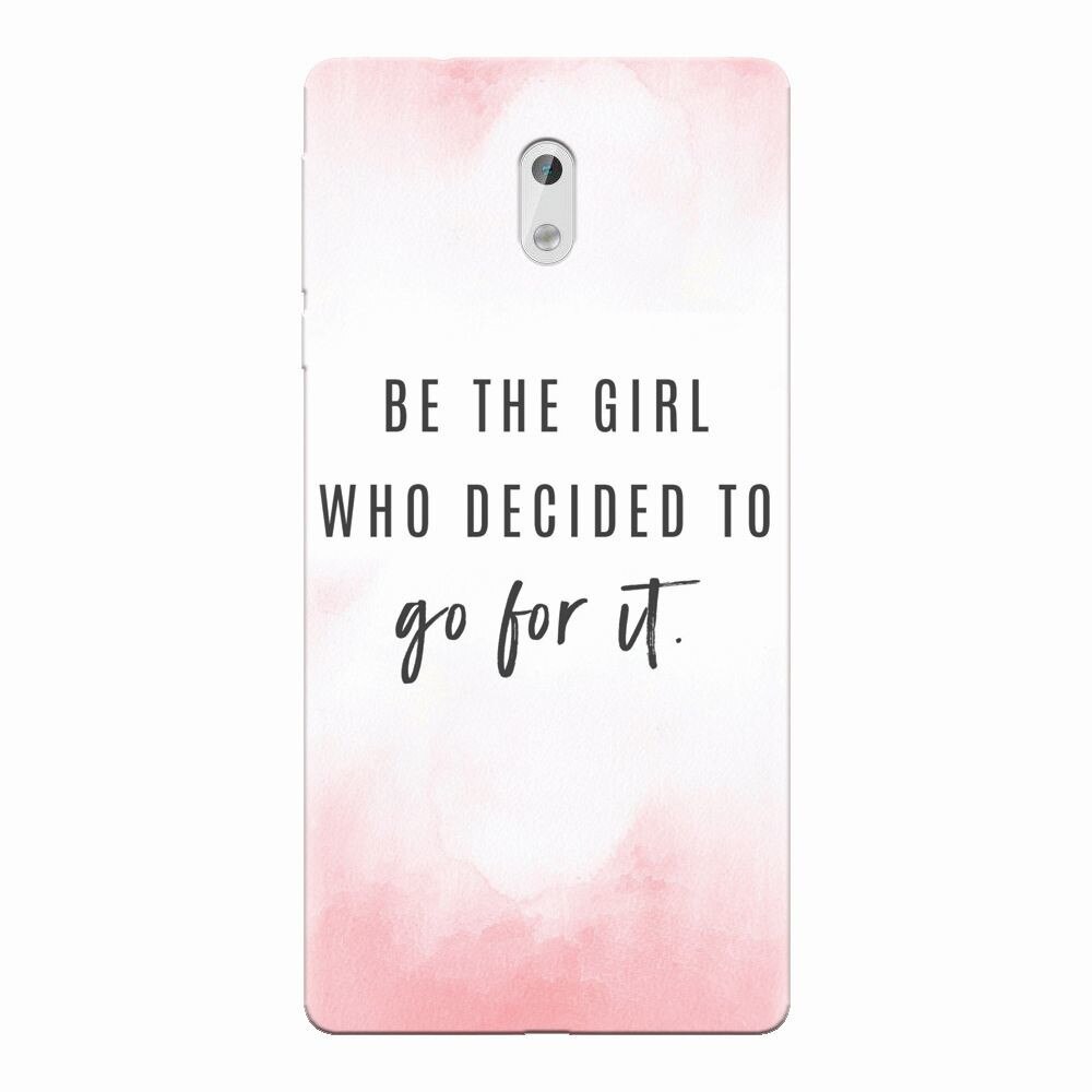 Husa silicon pentru Nokia 3, Quotes Pink