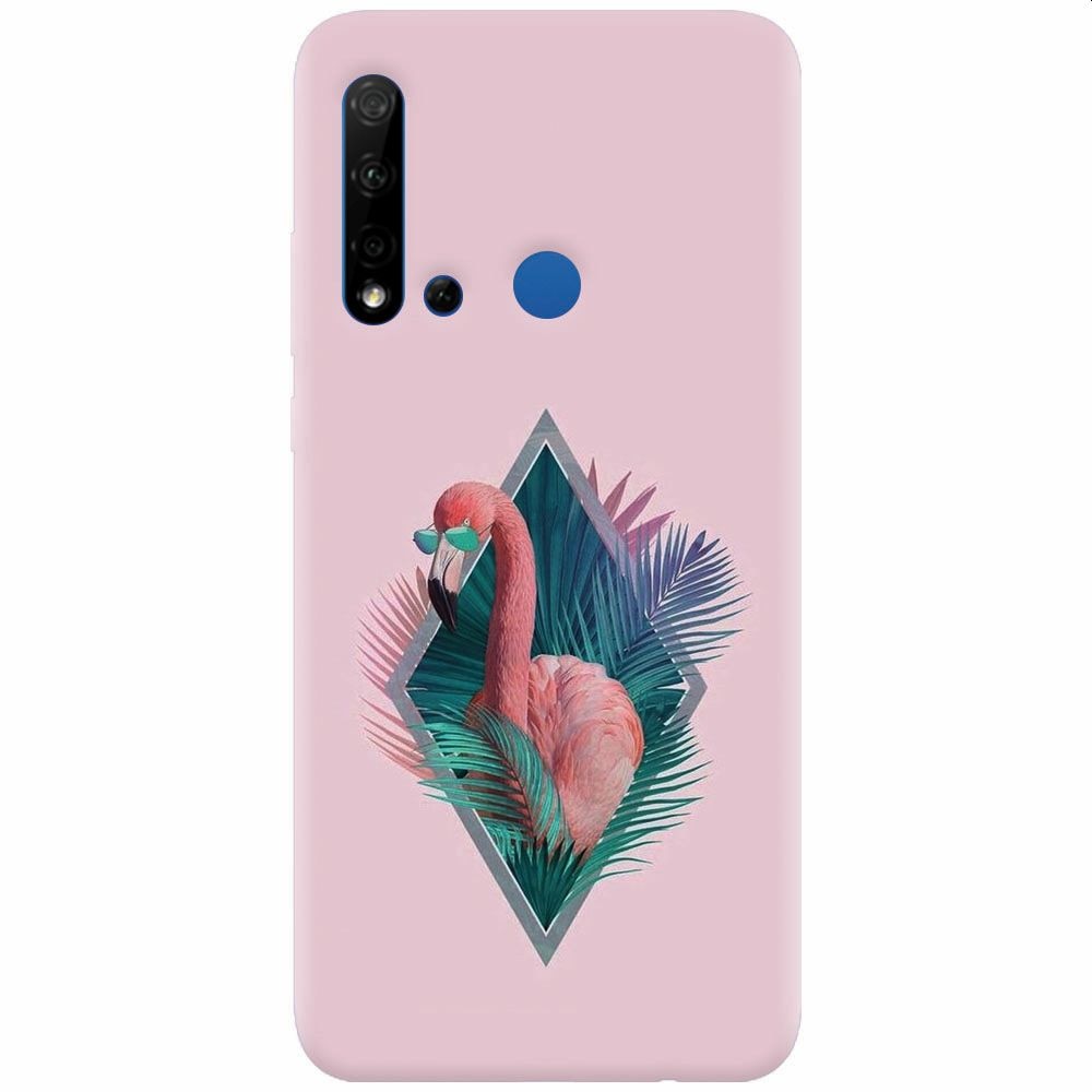 Husa silicon pentru Huawei P20 Lite (2019), Flamingo With Sunglass