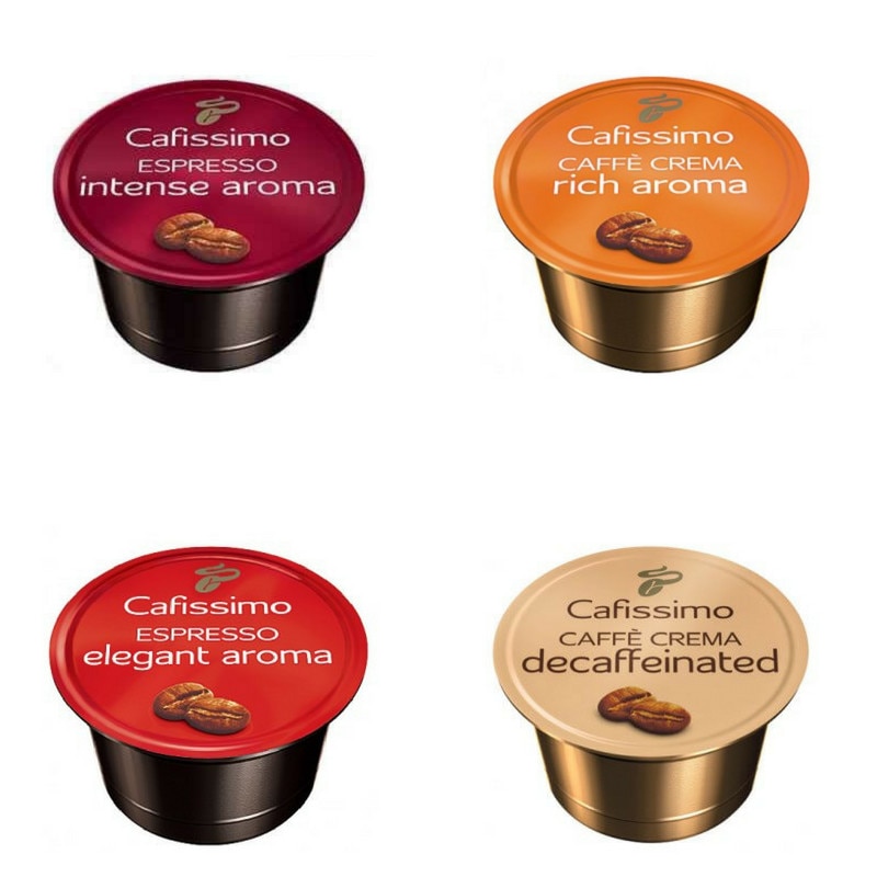 Pachet Capsule Tchibo Cafissimo Intense,Rich,Elegant,Decaff, 40 capsule, 300 grame