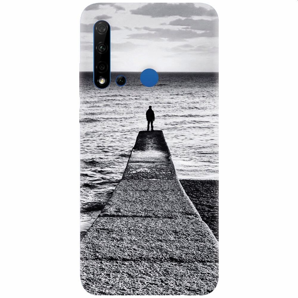 Husa silicon pentru Huawei P20 Lite (2019), Abstract Dock Man Grey