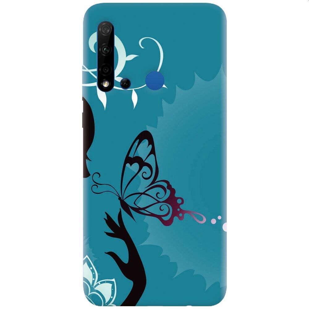 Husa silicon pentru Huawei P20 Lite (2019), Blue Butterfly