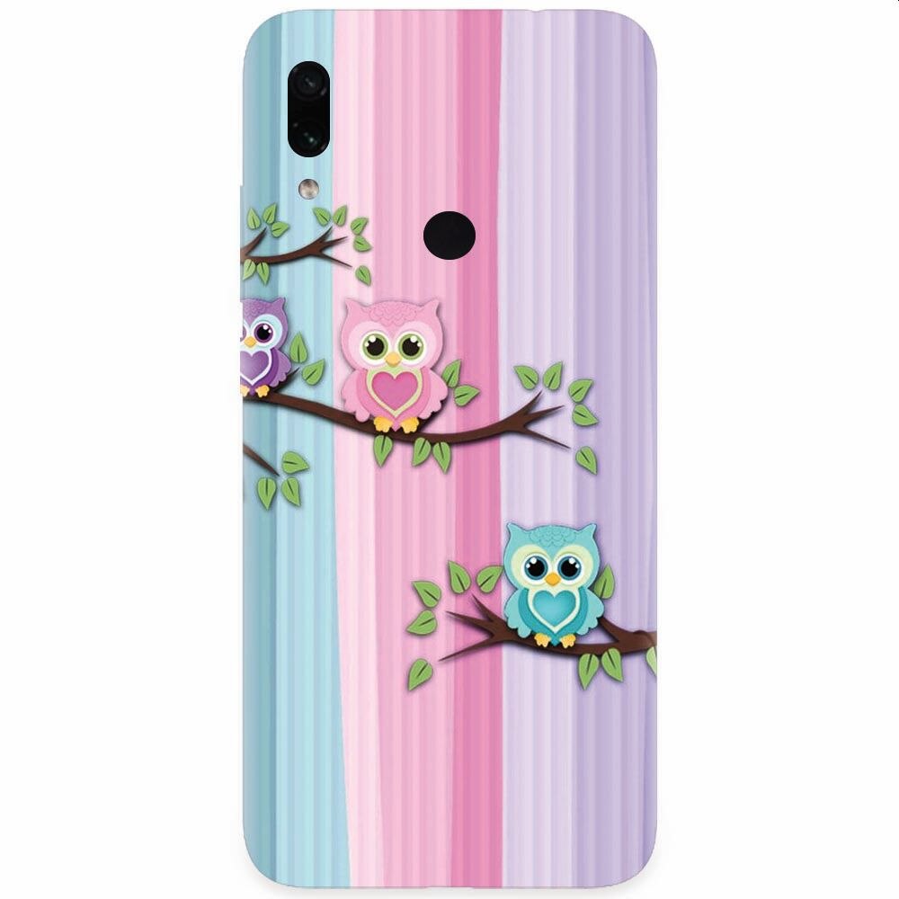 Husa silicon pentru Xiaomi Redmi Note 7, Cute Owl