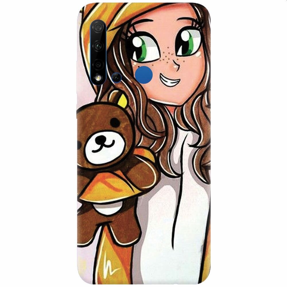 Husa silicon pentru Huawei P20 Lite (2019), Girl With Little Bear