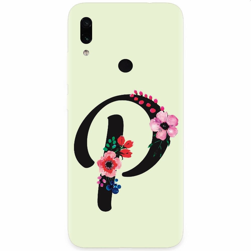 Husa silicon pentru Xiaomi Redmi Note 7, Litera P