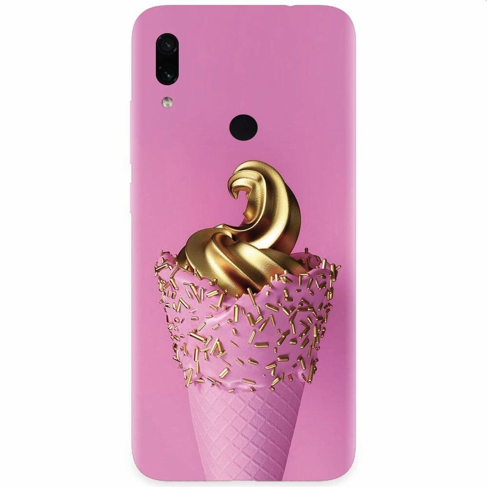 Husa silicon pentru Xiaomi Redmi Note 7, Icecream Gold