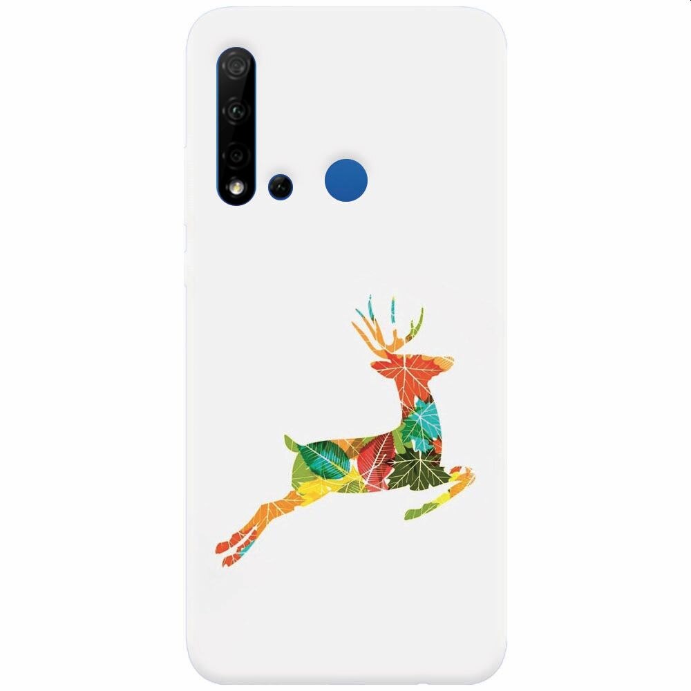 Husa silicon pentru Huawei P20 Lite (2019), Colorful Reindeer Jump Illustration