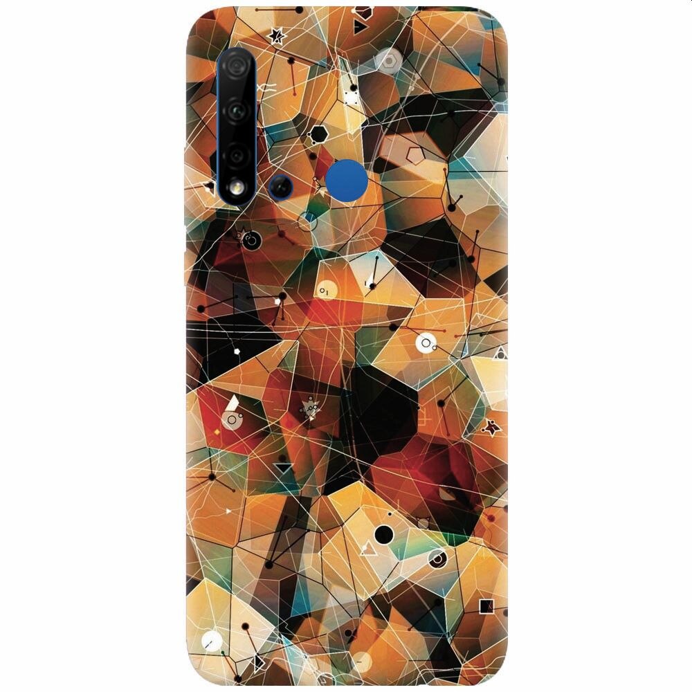 Husa silicon pentru Huawei P20 Lite (2019), Abstract Triangles Connected Lines